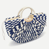 Round Bucket Straw Bag
