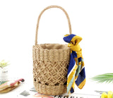 Barrel-shaaped Woven Handbags
