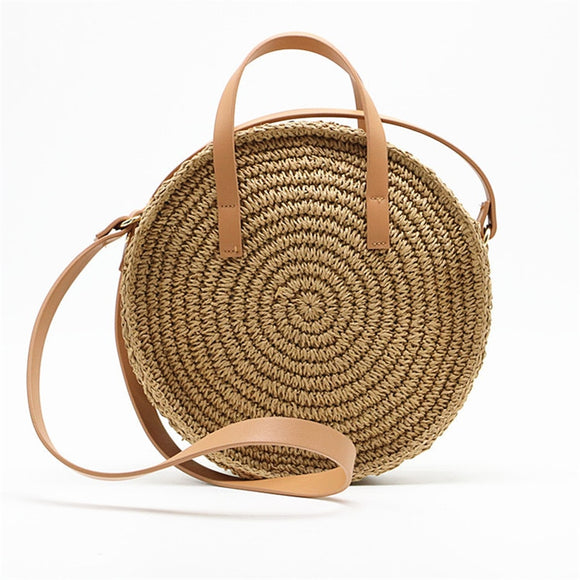 Round Hand-Woven Bag
